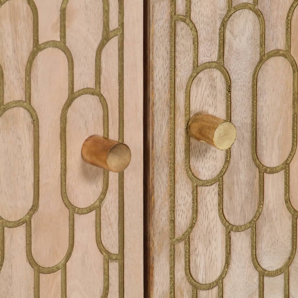 Credenze 3 pz 60x33x75 cm in Legno Massello di Mango 3206308