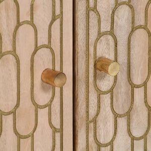 Credenze 3 pz 60x33x75 cm in Legno Massello di Mango 3206308