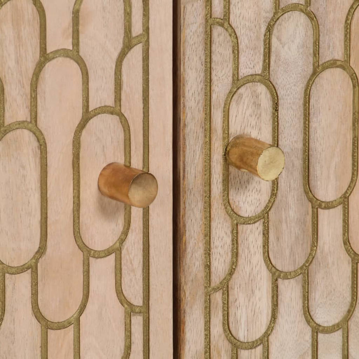 Credenze 3 pz 60x33x75 cm in Legno Massello di Mango 3206308