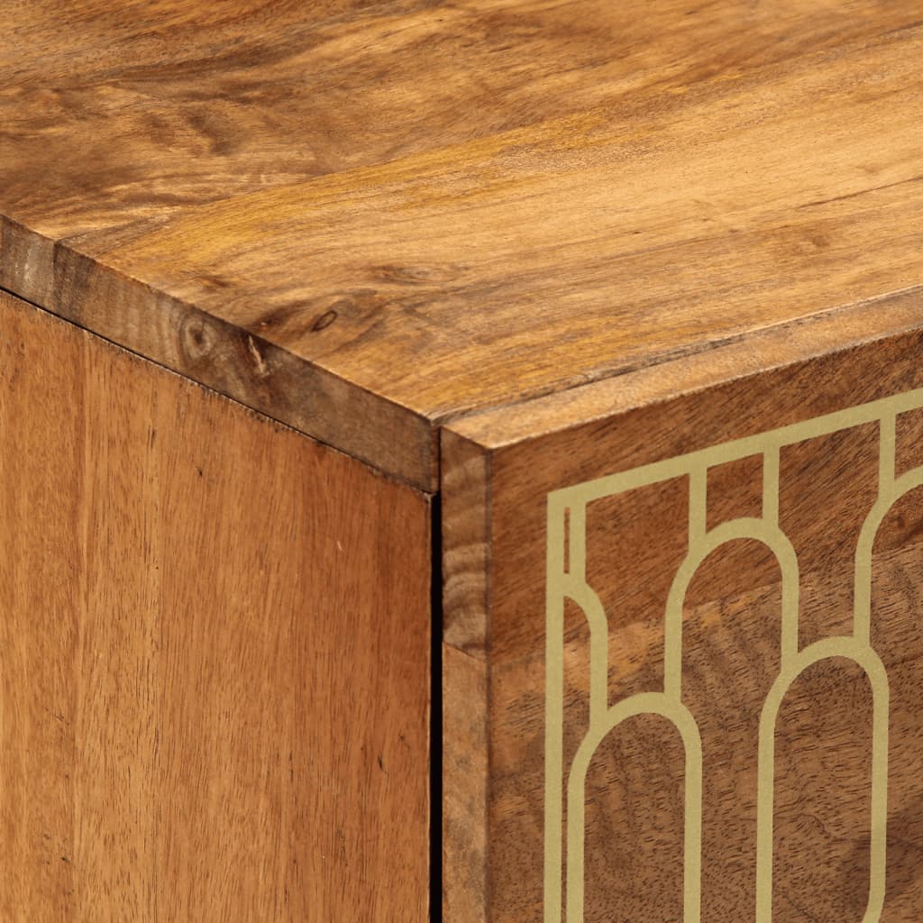 Credenze 2 pz 60x33x75 cm in Legno Massello di Mango 3206309