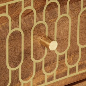 vidaXL Credenze 2 pz 60x33x75 cm in Legno Massello di Mango