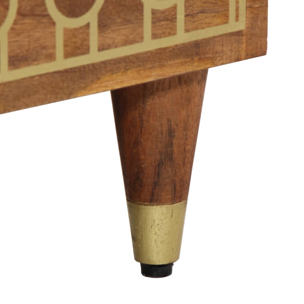 vidaXL Credenze 2 pz 60x33x75 cm in Legno Massello di Mango