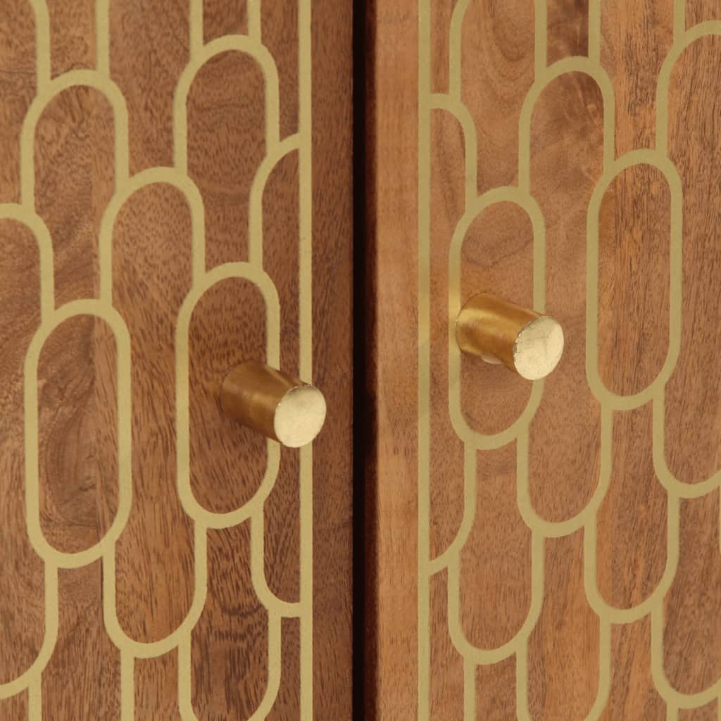 vidaXL Credenze 3 pz 60x33x75 cm in Legno Massello di Mango