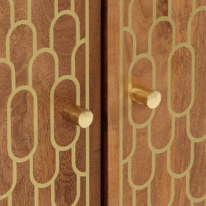 vidaXL Credenze 3 pz 60x33x75 cm in Legno Massello di Mango
