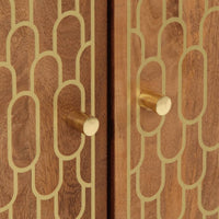 Credenze 3 pz 60x33x75 cm in Legno Massello di Mango 3206310