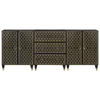 vidaXL Credenze 3 pz 60x33x75 cm in Legno Massello di Mango