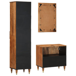 Set Mobili da Bagno 3pz in Legno Massello di Mango 3206322