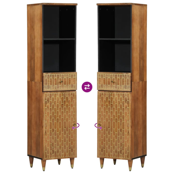 vidaXL Set Mobili da Bagno 3pz in Legno Massello di Mango