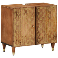 vidaXL Set Mobili da Bagno 4 pz in Legno Massello di Mango