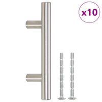 Maniglie per Mobili 10pz Argento 64mm in Acciaio Inox 155348