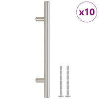 Maniglie per Mobili 10pz Argento 160mm in Acciaio Inox 155351