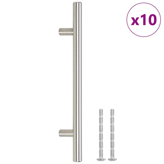 vidaXL Maniglie per Mobili 10pz Argento 160mm in Acciaio Inox