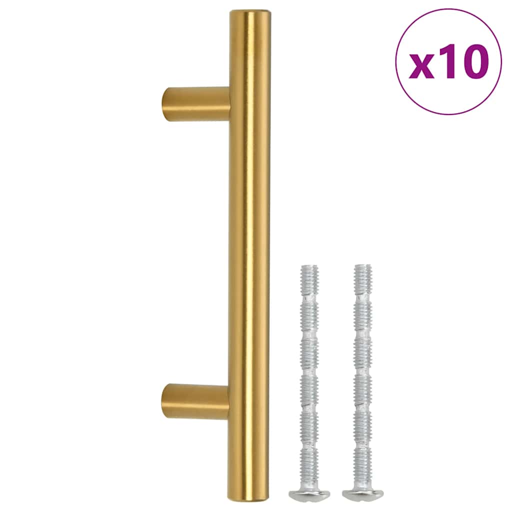Maniglie per Mobili 10pz Oro 64mm in Acciaio Inoxcod mxl 84982