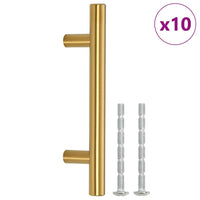 Maniglie per Mobili 10pz Oro 64mm in Acciaio Inoxcod mxl 84982