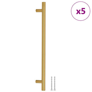 Maniglie per Mobili 5pz Oro 224mm in Acciaio Inox 155361