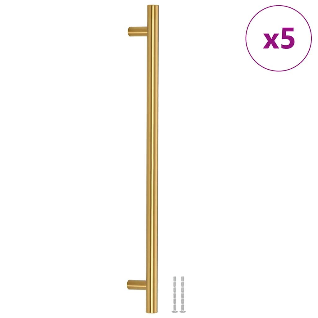 vidaXL Maniglie per Mobili 5pz Oro 320mm in Acciaio Inox