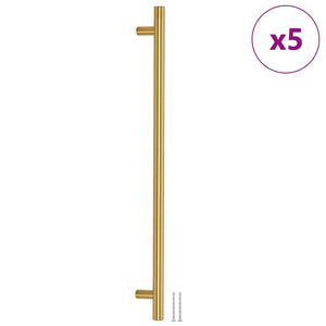 vidaXL Maniglie per Mobili 5pz Oro 480mm in Acciaio Inox