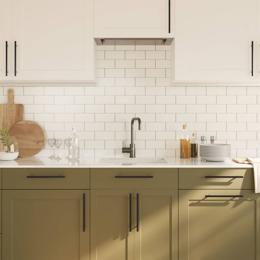 Maniglie per Mobili 5pz Nere 192mm in Acciaio Inox 155368