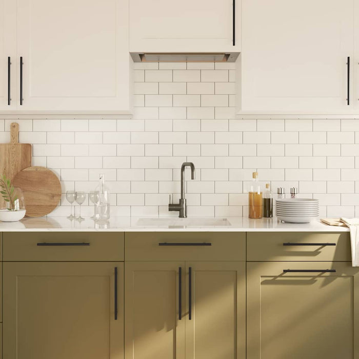 Maniglie per Mobili 5pz Nere 192mm in Acciaio Inox 155368