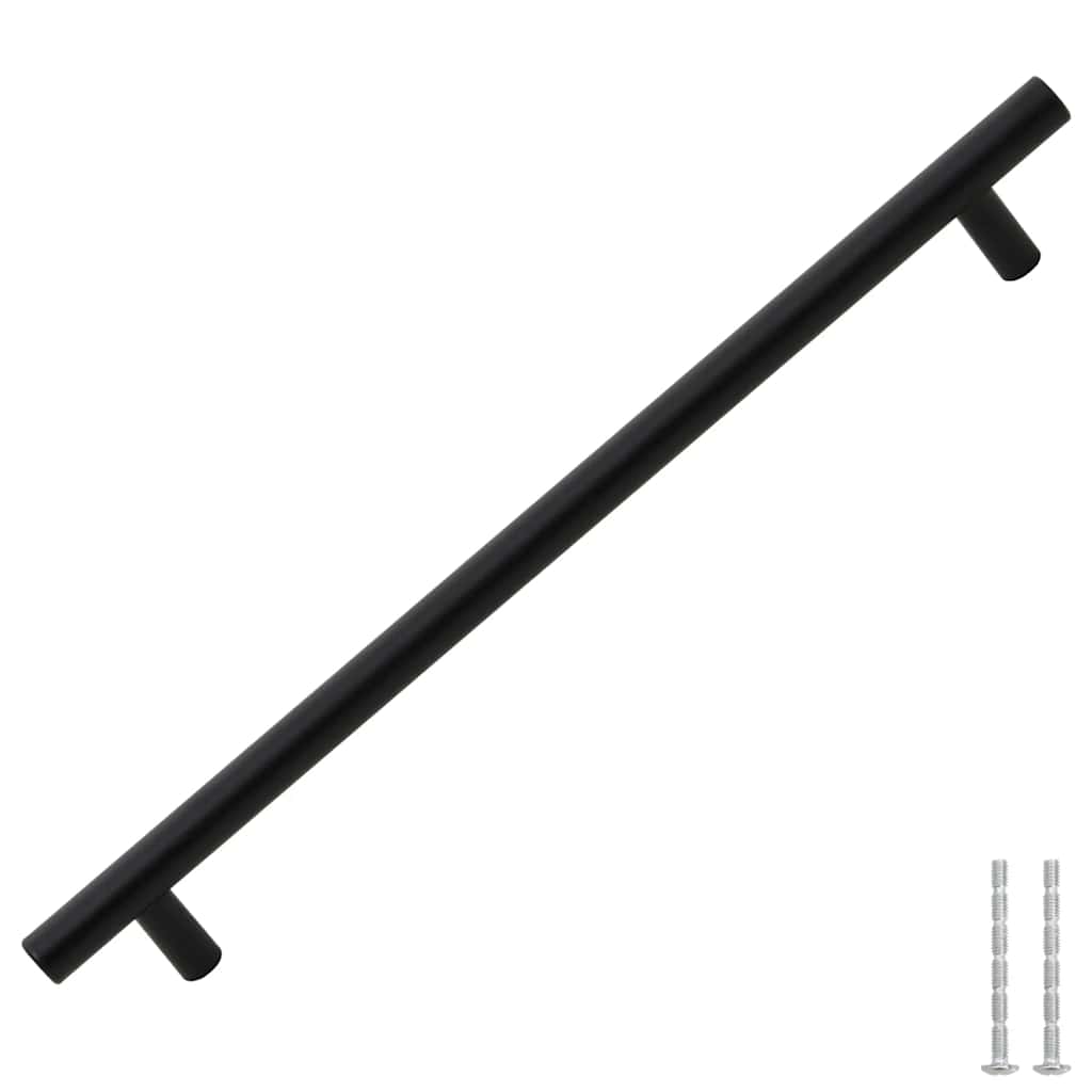 Maniglie per Mobili 5pz Nere 224mm in Acciaio Inox 155369