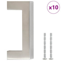 Maniglie per Mobili 10pz Argento 64mm in Acciaio Inox 155380