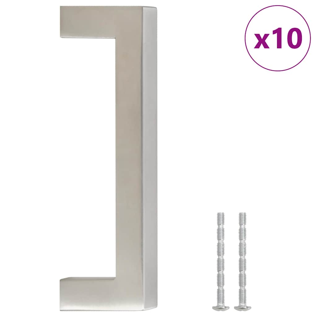 Maniglie per Mobili 10pz Argento 96mm in Acciaio Inoxcod mxl 108950