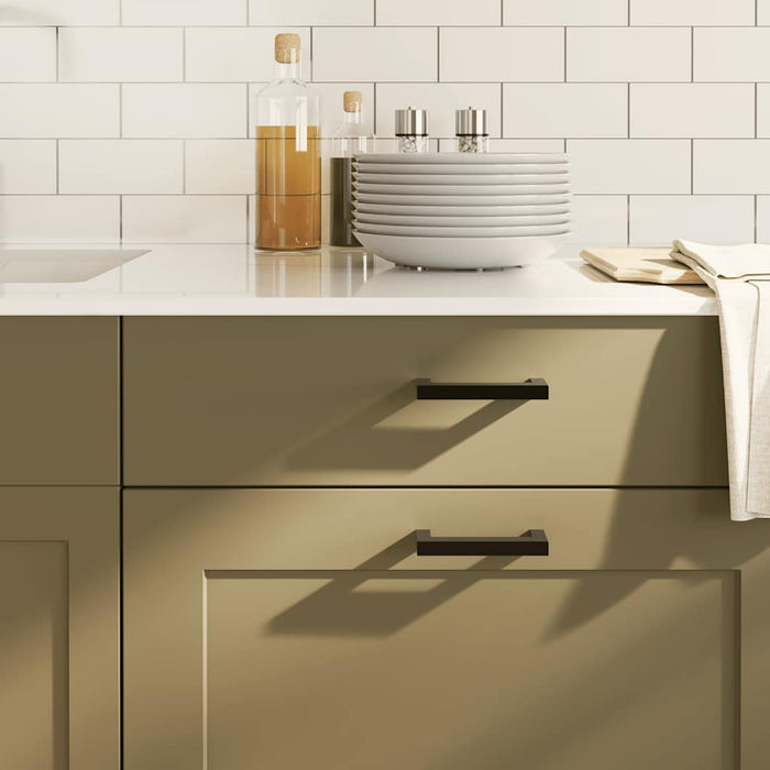 Maniglie per Mobili 10pz Nere 96mm in Acciaio Inoxcod mxl 108948