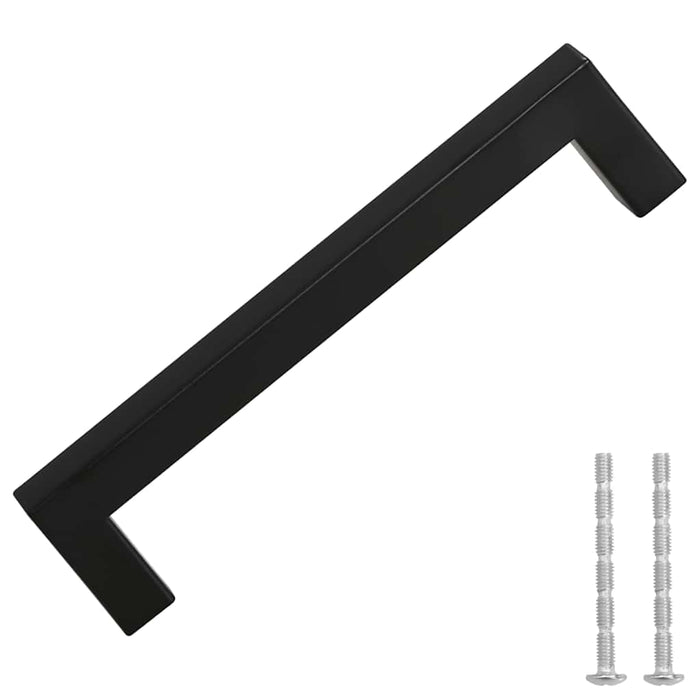 Maniglie per Mobili 10pz Nere 128mm in Acciaio Inox