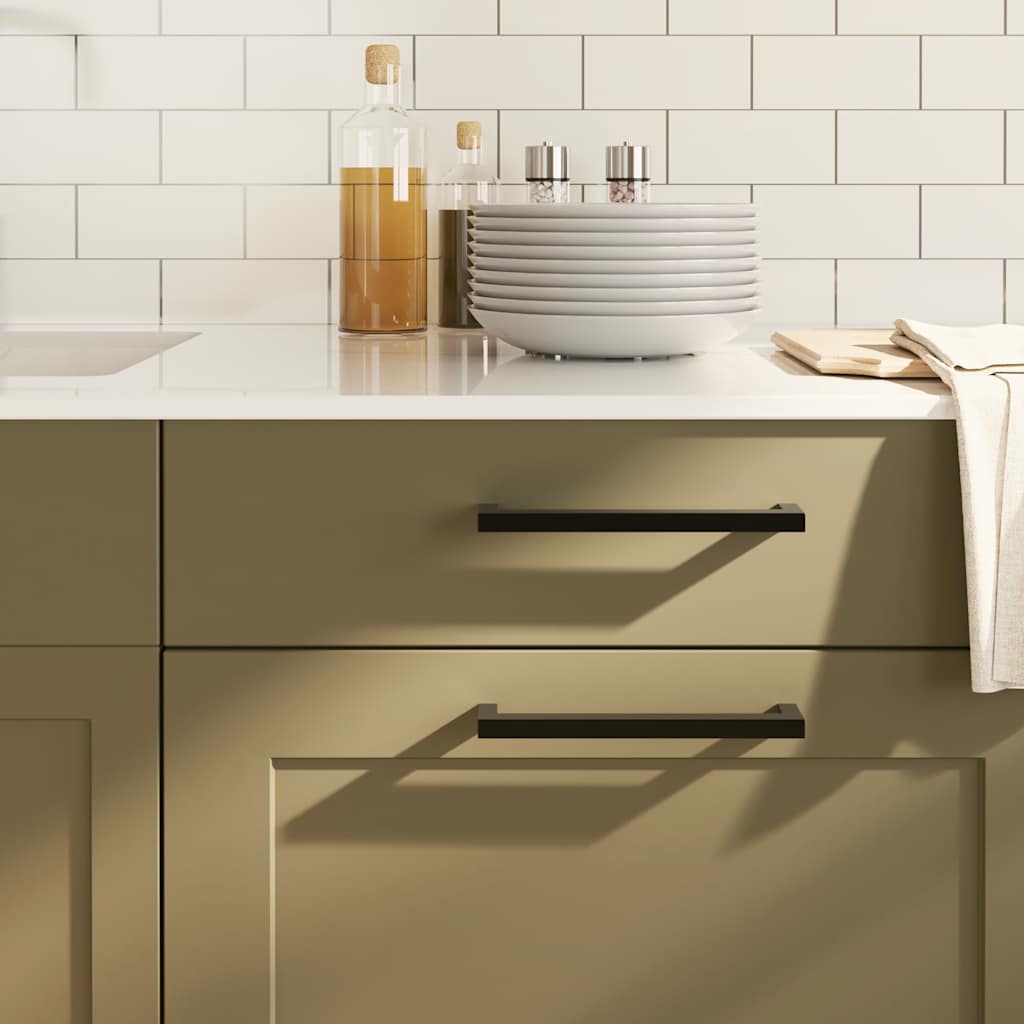 Maniglie per Mobili 5pz Nere 192mm in Acciaio Inox 155400