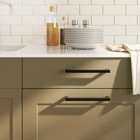 Maniglie per Mobili 5pz Nere 192mm in Acciaio Inox 155400