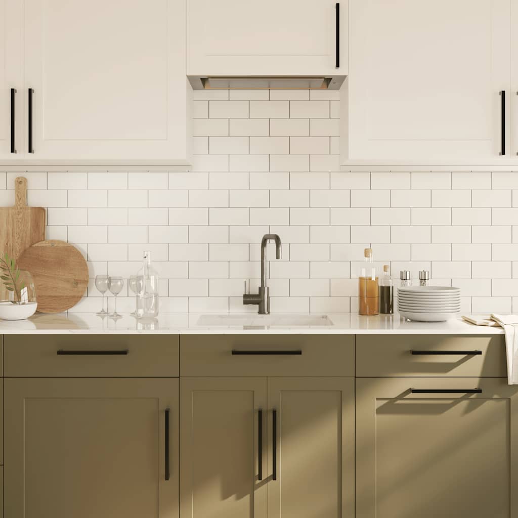 Maniglie per Mobili 5pz Nere 224mm in Acciaio Inox