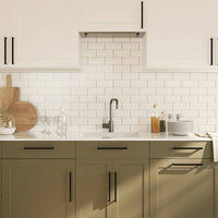 Maniglie per Mobili 5pz Nere 224mm in Acciaio Inox 155401