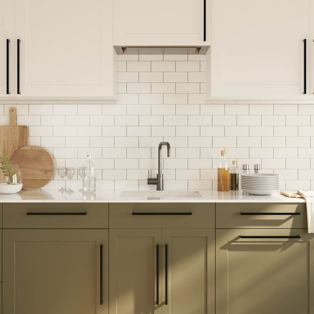 Maniglie per Mobili 5pz Nere 320mm in Acciaio Inox 155402