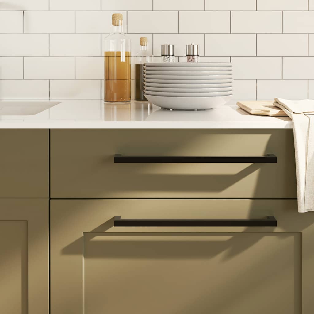 Maniglie per Mobili 5pz Nere 320mm in Acciaio Inox 155402