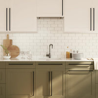 Maniglie per Mobili 5pz Nere 480mm in Acciaio Inox