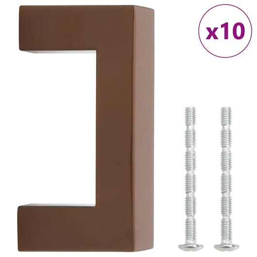 Maniglie per Mobili 10pz Bronzo 64mm in Acciaio Inoxcod mxl 86892