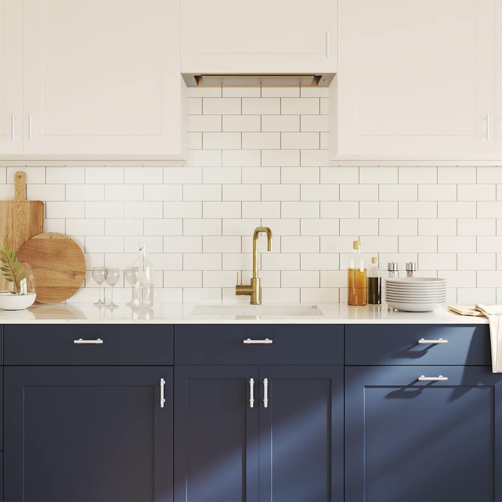 Maniglie per Mobili 10pz Argento 64mm in Acciaio Inox 155412