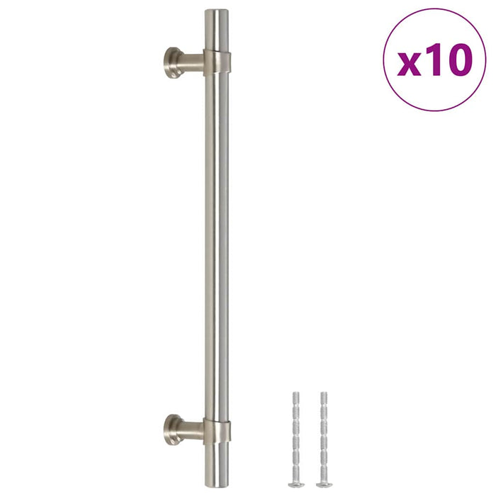 Maniglie per Mobili 10pz Argento 160mm in Acciaio Inox 155415