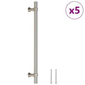 Maniglie per Mobili 5pz Argento 192mm in Acciaio Inox 155416