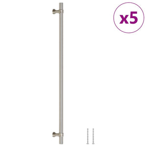 Maniglie per Mobili 5pz Argento 320mm in Acciaio Inox 155418