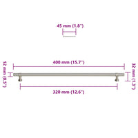 Maniglie per Mobili 5pz Argento 320mm in Acciaio Inox 155418