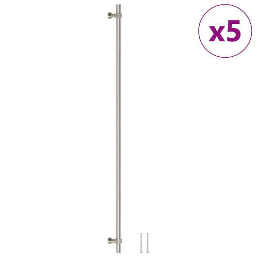 Maniglie per Mobili 5pz Argento 480mm in Acciaio Inoxcod mxl 85147