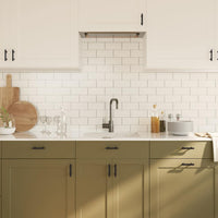 Maniglie per Mobili 10pz Nere 96mm in Acciaio Inox 155421