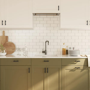 Maniglie per Mobili 10pz Nere 96mm in Acciaio Inox 155421