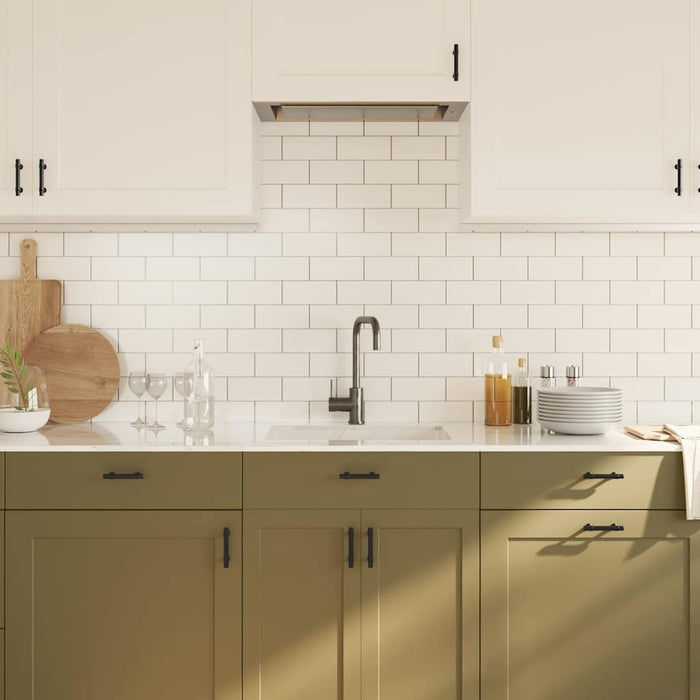 Maniglie per Mobili 10pz Nere 96mm in Acciaio Inox 155421