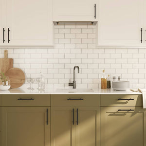 Maniglie per Mobili 10pz Nere 128mm in Acciaio Inox