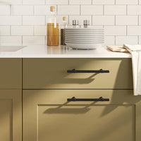 Maniglie per Mobili 10pz Nere 128mm in Acciaio Inox