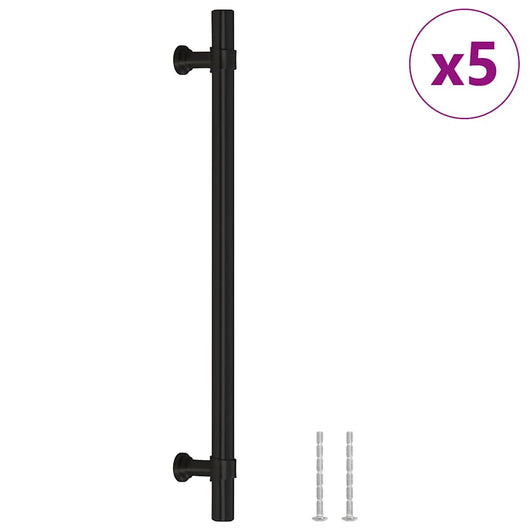 Maniglie per Mobili 5pz Nere 192mm in Acciaio Inoxcod mxl 108957