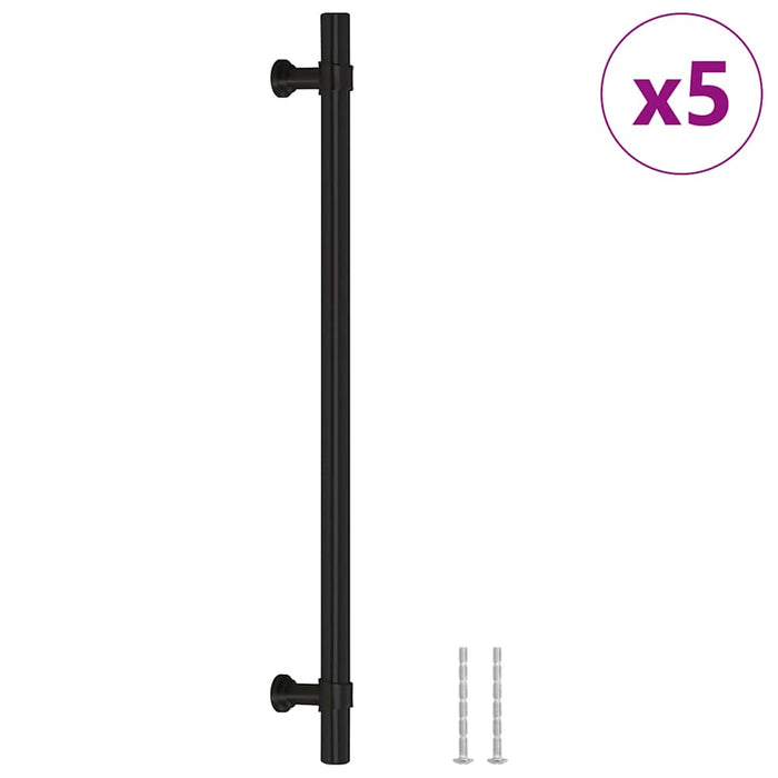 Maniglie per Mobili 5pz Nere 224mm in Acciaio Inoxcod mxl 84992