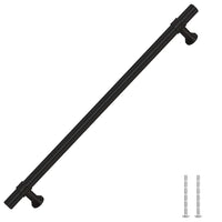 Maniglie per Mobili 5pz Nere 224mm in Acciaio Inox 155425